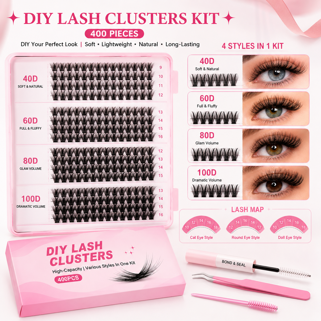 Maison Lash Studio Set – 400 Cluster Pack